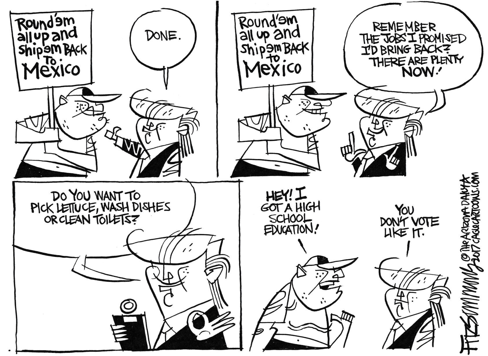 Daily Fitz Cartoon: Immigration